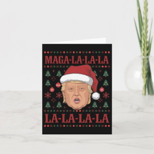 Tarjeta La La La Donald Trump engaña 47 Navidades feos 2