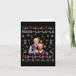 Tarjeta La La La Donald Trump engaña a 47 Navidades feos s