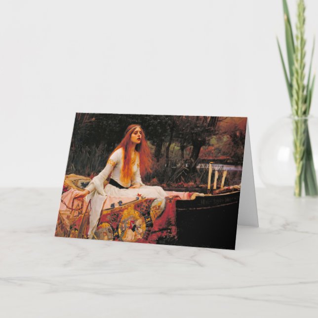 Tarjeta La Lady de Shalott John William Waterhouse (Anverso)