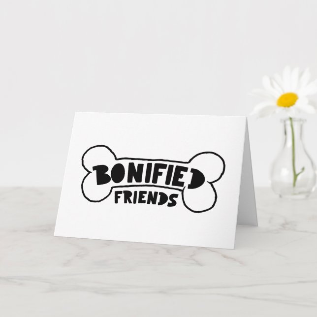 Tarjeta La lealtad de perro de los amigos con iones óseos  (Planta pequeña)