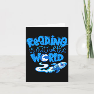 Tarjeta La lectura es fuera de este mundo amante de libros