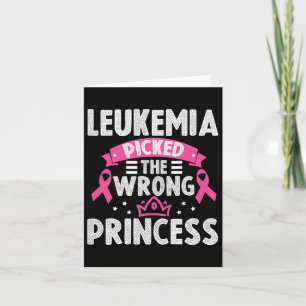 Tarjeta La Leucemia De Sensibilización Cayó Sobre La Princ