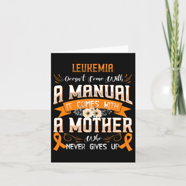 Tarjeta La leucemia no viene con un manual (Anverso)