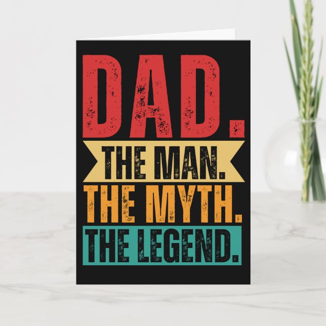 Tarjeta La leyenda del mito del padre retro gracioso angus (Anverso)