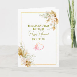 Tarjeta La leyenda se ha retirado Elegante retiro