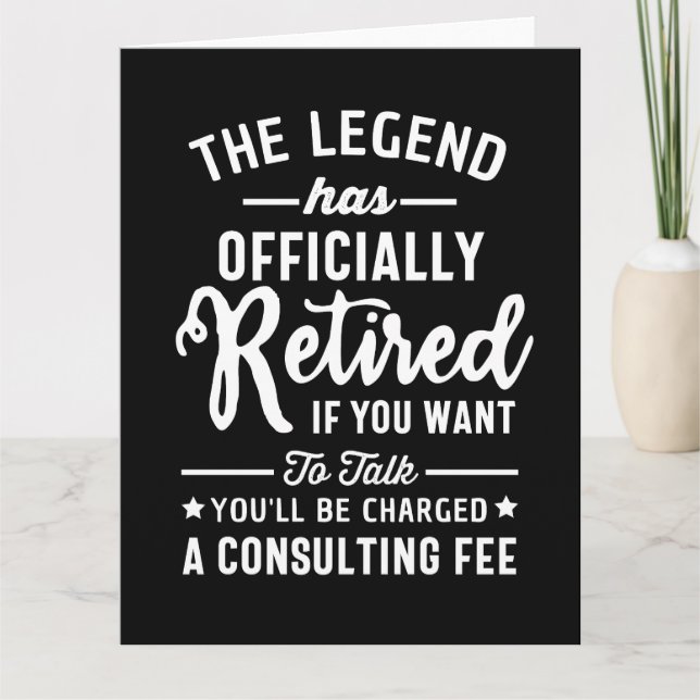 Tarjeta La leyenda se ha retirado oficialmente si quieres (Anverso)