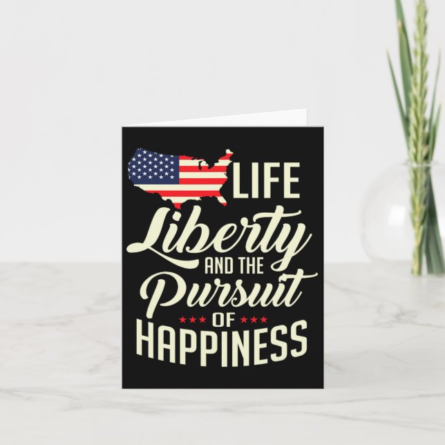 Tarjeta La Libertad De Vida Y La Búsqueda De La Felicidad (Anverso)