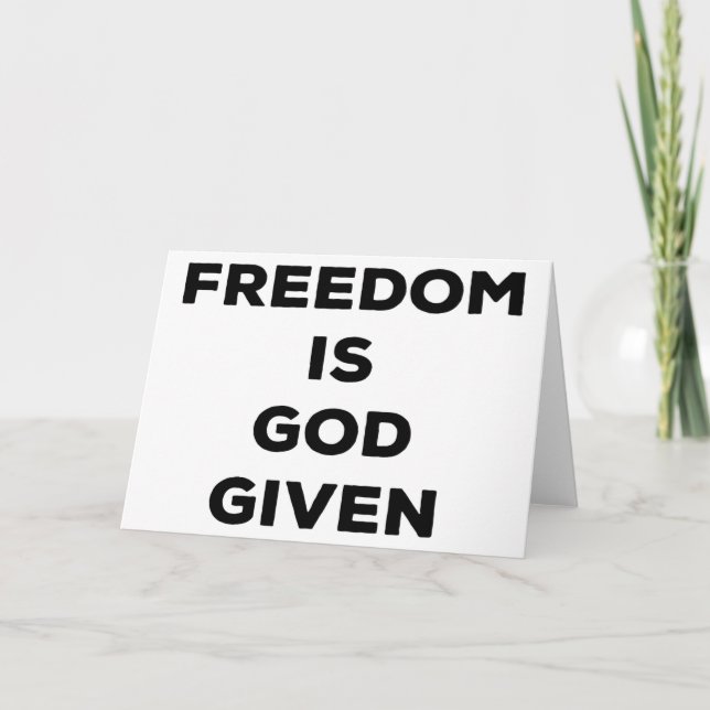 Tarjeta La libertad se da a Dios (Anverso)