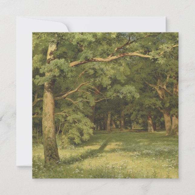 Tarjeta La limpieza forestal (paisaje de Woodland) (Anverso)