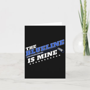 Tarjeta La Línea Azul Es Mi Ida De Diseño De Hockey Sobre