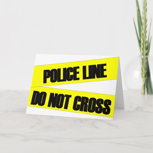 Tarjeta La línea policial no cruza (Anverso)
