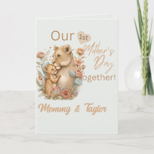 Tarjeta La lionesa acuarela y el primer día de la madre