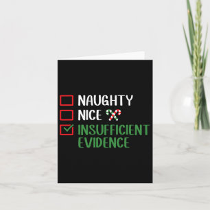 Tarjeta La lista de Navidades de pruebas insuficientes de