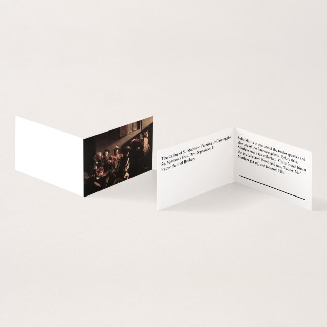Tarjeta La llamada de San Mateo (Interior y exterior)