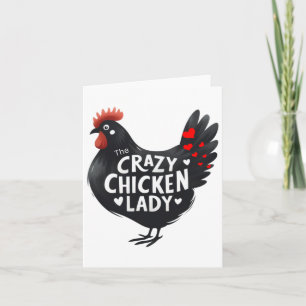 Tarjeta La loca Pegatina de la Dama de Pollo