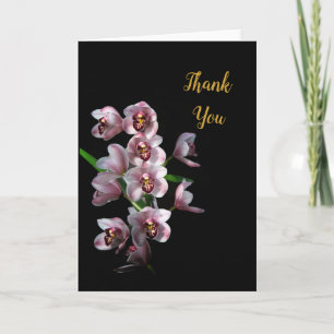 Tarjeta La locura de los orquídeos en negro, gracias