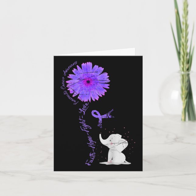 Tarjeta La lucha contra el cáncer apoya el regalo de la ci (Anverso)