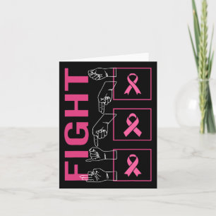 Tarjeta La lucha contra el cáncer contra el guerrero de la