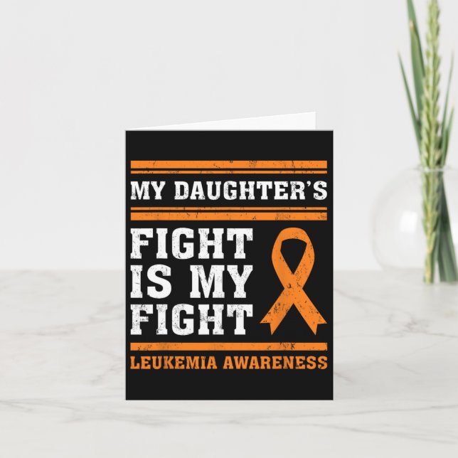 Tarjeta La lucha de la hija es mi lucha contra la leucemia (Anverso)