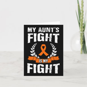 Tarjeta La lucha de la tía es mi lucha contra la leucemia