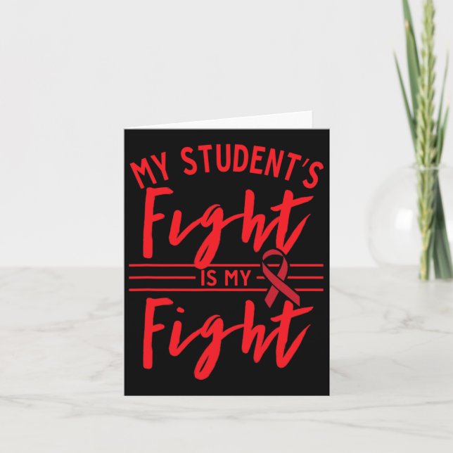 Tarjeta La lucha de mi estudiante es mi lucha contra el cá (Anverso)