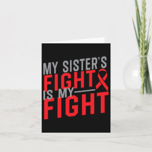 Tarjeta La lucha de mi hermana es contra el cáncer de sang