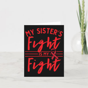 Tarjeta La lucha de mi hermana es contra el cáncer de sang