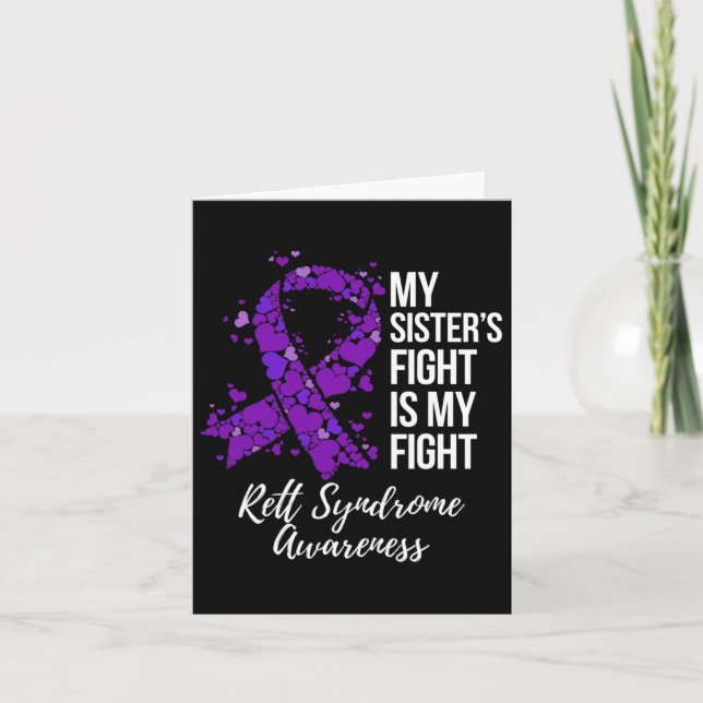Tarjeta La lucha de mi hermana es el síndrome de retina de (Anverso)