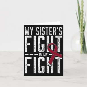 Tarjeta La lucha de mi hermana es mi anemia falciforme A