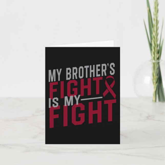 Tarjeta La lucha de mi hermano es mi anemia falciforme (Anverso)