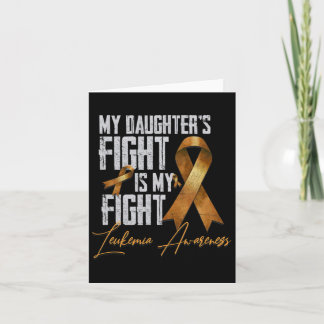 Tarjeta La lucha de mi hija es conciencia de la leucemia e