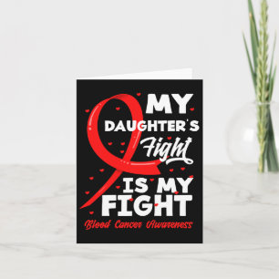Tarjeta La lucha de mi hija es consciente del cáncer de sa