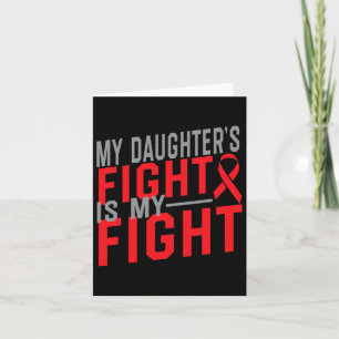 Tarjeta La lucha de mi hija es consciente del cáncer de sa