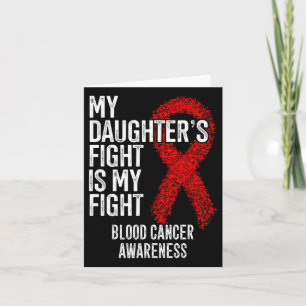 Tarjeta La lucha de mi hija es consciente del cáncer de sa