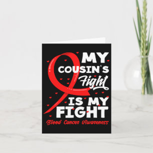 Tarjeta La lucha de mi primo es contra el cáncer de sangre