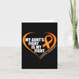 Tarjeta La lucha de mi tía es mi lucha contra la leucemia