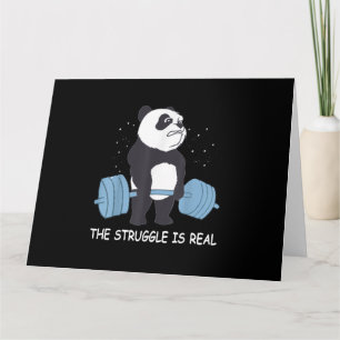 Tarjeta La Lucha De Panda Es Un Gimnasio Gracioso Con Muer