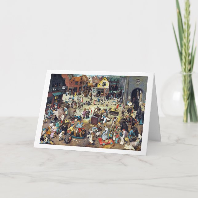 Tarjeta La lucha entre el carnaval y la Cuaresma, Bruegel (Anverso)