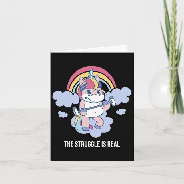 Tarjeta La lucha es el verdadero poder de entrenamiento de (Anverso)