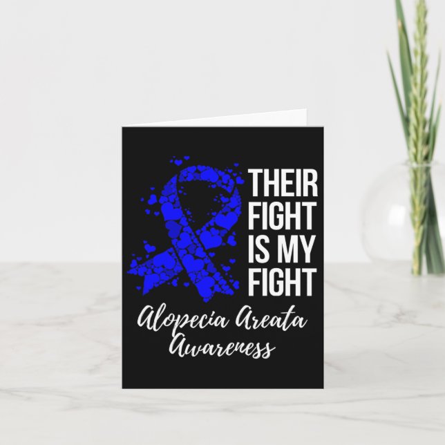 Tarjeta La Lucha Es Mi Lucha Alopecia Areata Conciencia (Anverso)