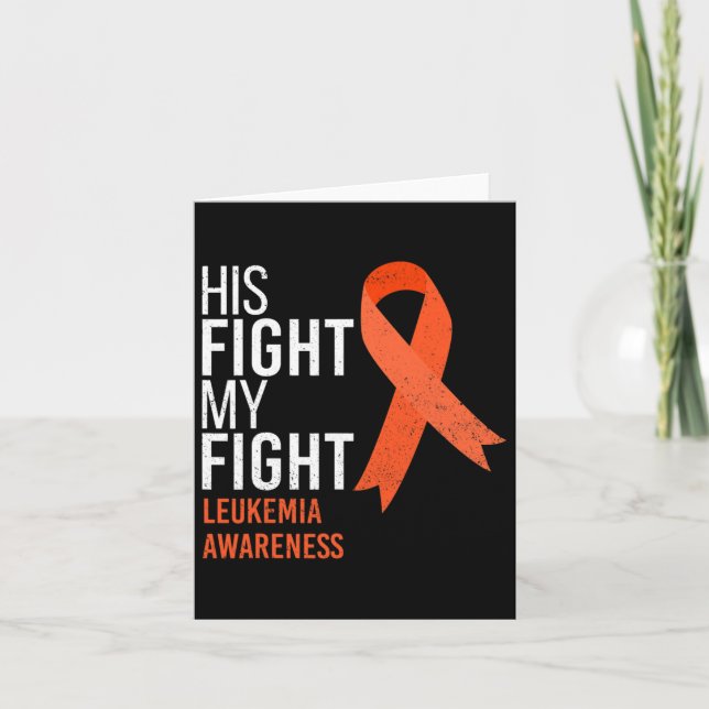 Tarjeta La lucha es mi lucha contra la leucemia, el mes de (Anverso)