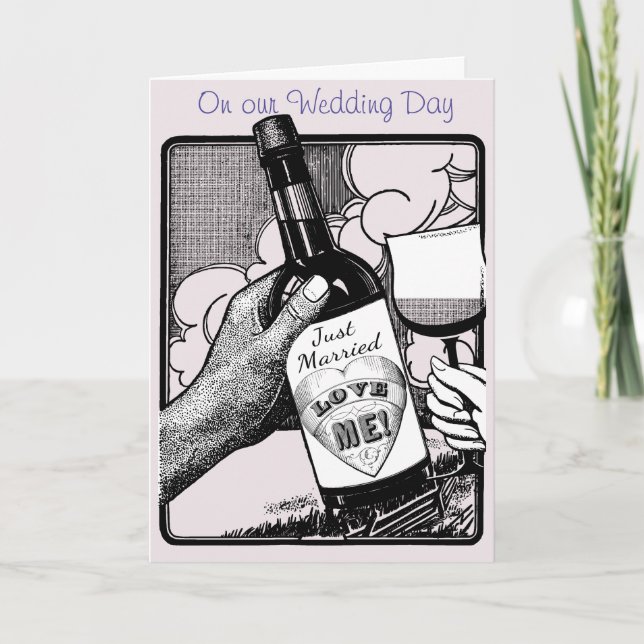 Tarjeta ¡La luna de miel, noche de boda, me ama! Texto (Anverso)