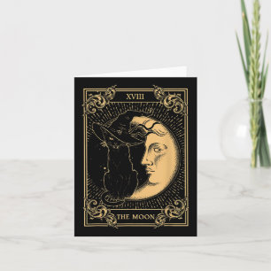 Tarjeta La luna Tarot Xvii inspiró al gato negro Gorra de