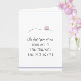 Tarjeta La luz que resplandeces el cumpleaños motivacional