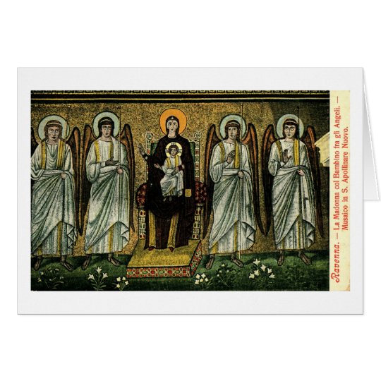 Tarjeta La Madonna y niño