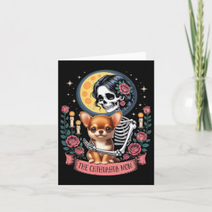 Tarjeta La madre de Chihuahua Halloween es dueña de un esq