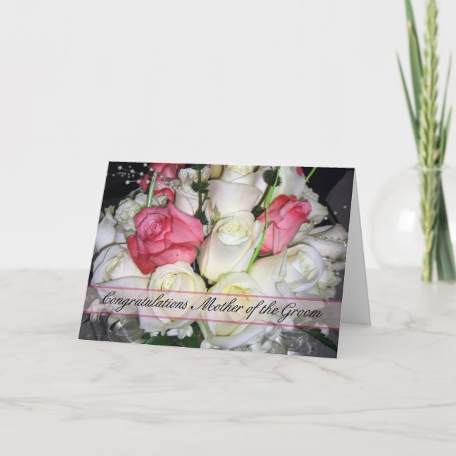 Tarjeta La madre del novio: Felicitaciones (Anverso)