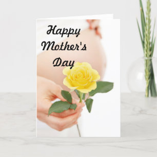 Tarjeta La madre espera el día de la madre, Yelliow