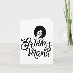 Tarjeta La madre madre madre de la Boda de la novia negra 