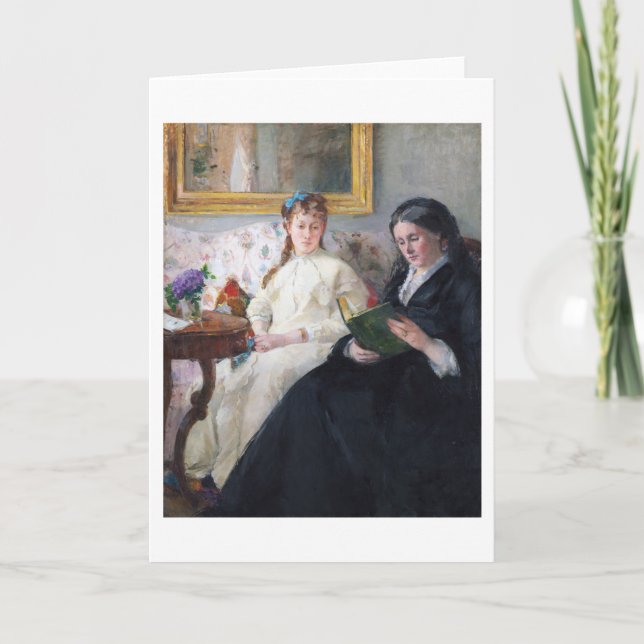 Tarjeta La madre y hermana del artista Berthe Moriso (Anverso)